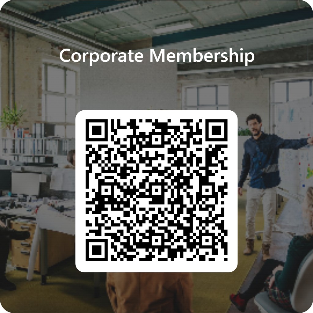 QR code linking to the corporate membership form
